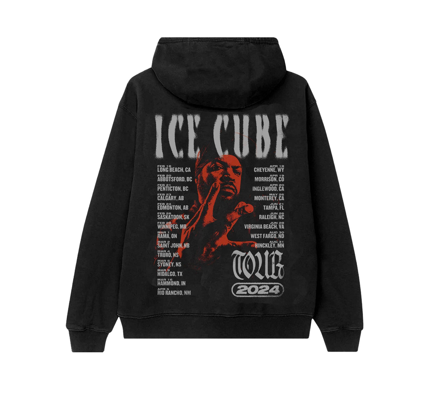 Ice Cube Red Photo Tour Zip Hoodie