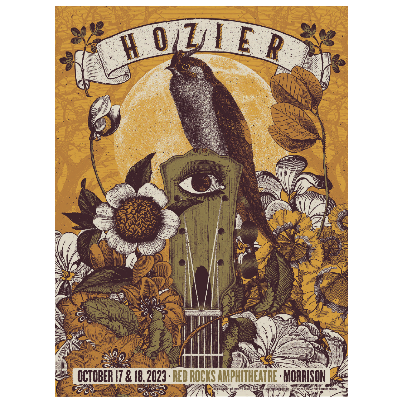 Red Rocks October 17 Show Poster