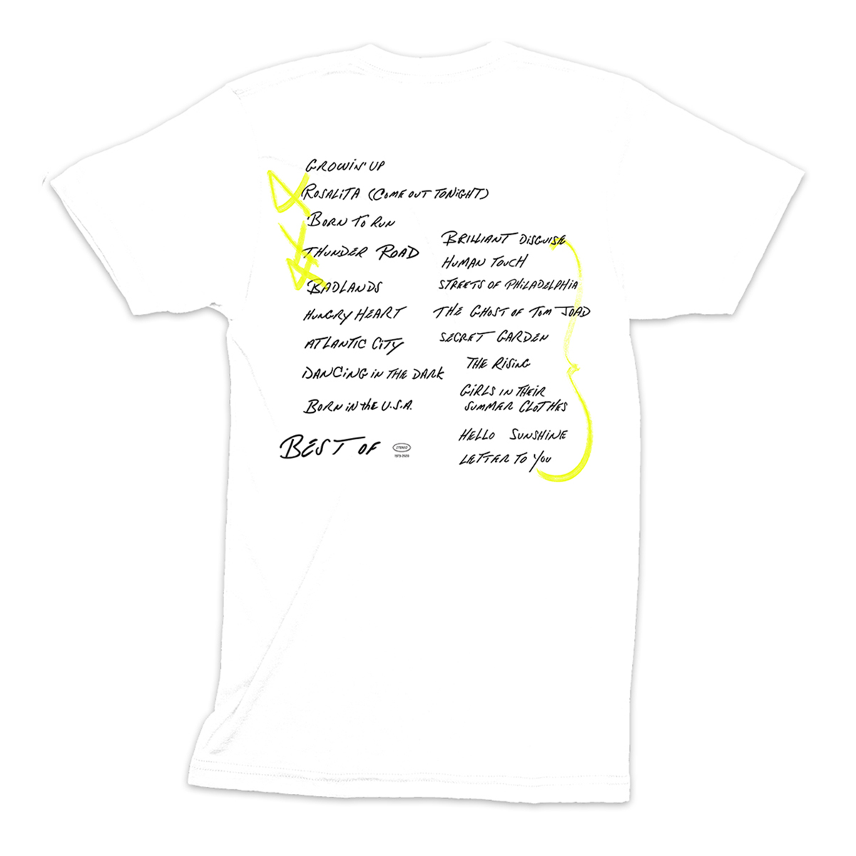 Best Of Bruce Springsteen White Tee