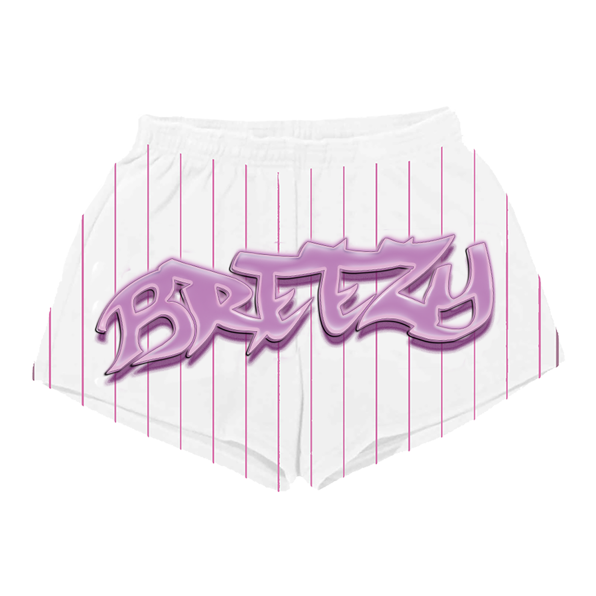 20 Flames Pinstripe Shorts - Pink