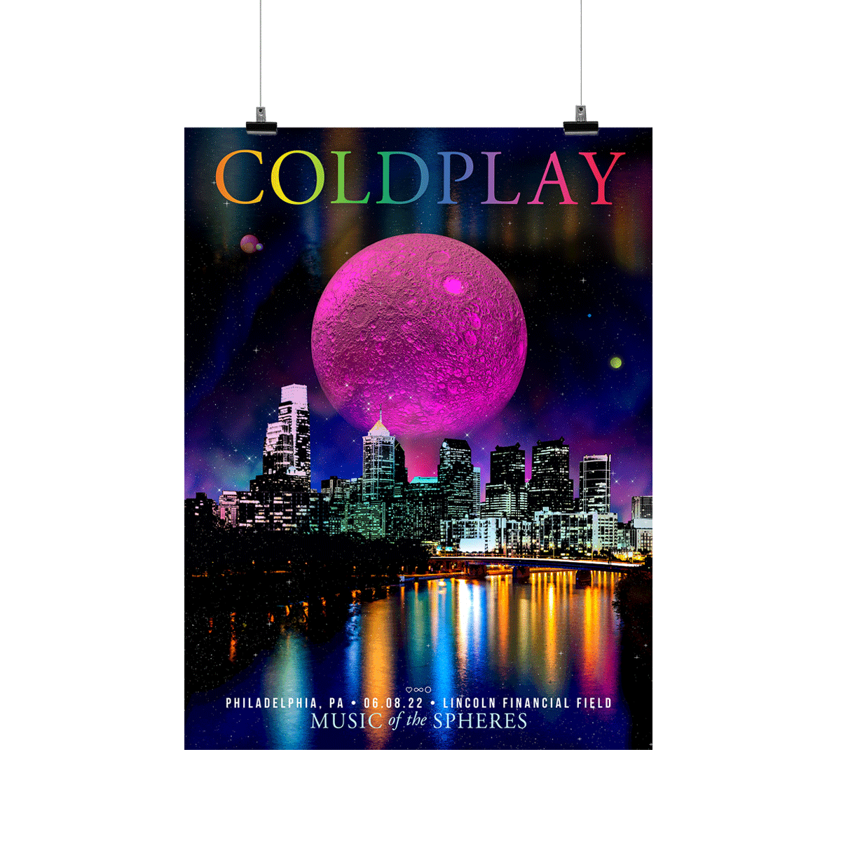 Philadelphia June 8 Music Of The Spheres Tour 2022 Poster - Limited Edition