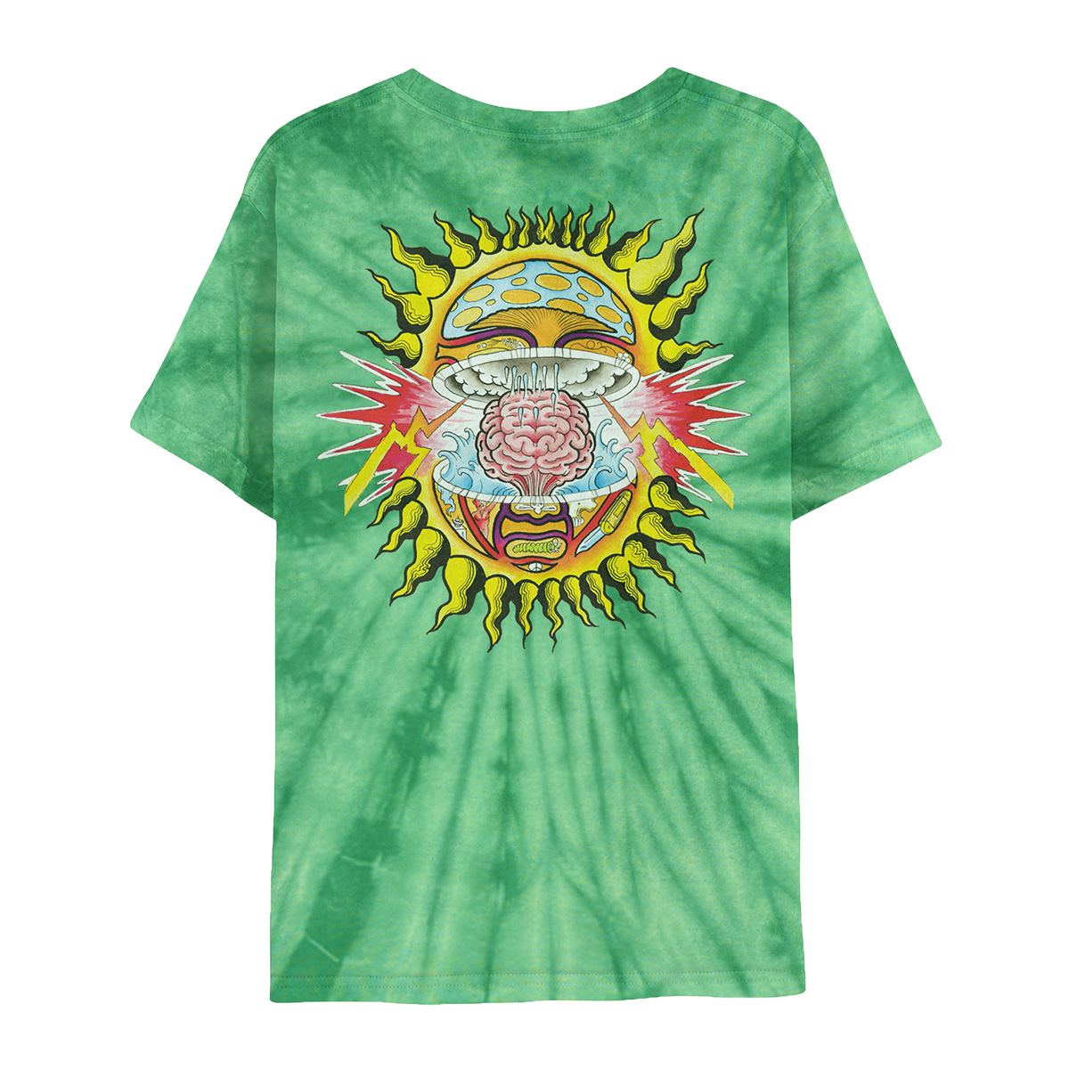 Mind-Blown Sun Green Tie-Dye Tee