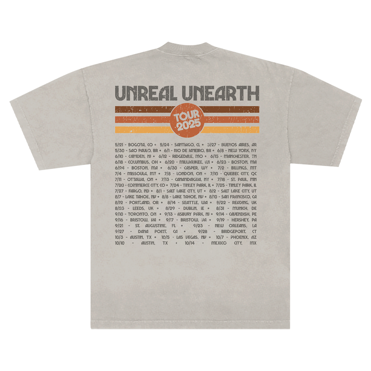 Unreal Unearth 2025 Tour Tee