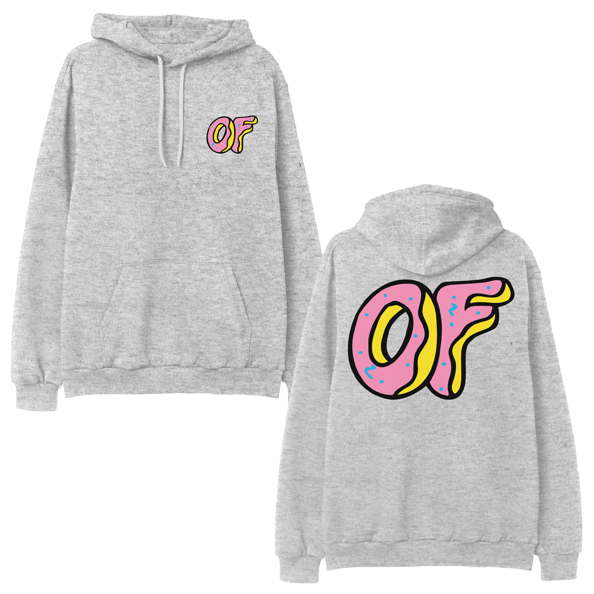 OF Classic Logo Pullover Hoodie - Heather Grey-Odd Future
