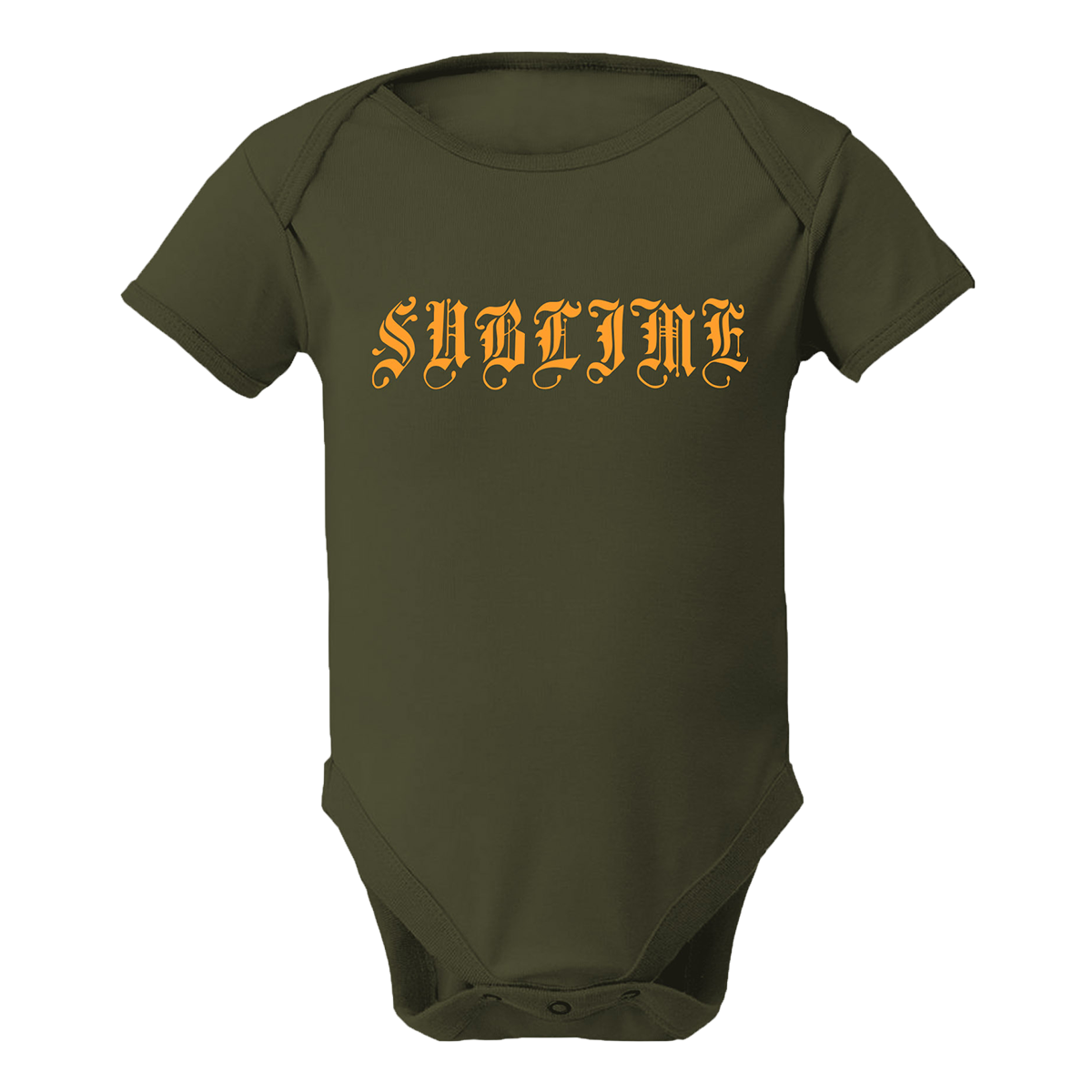 Sublime Logo Olive Green Onesie