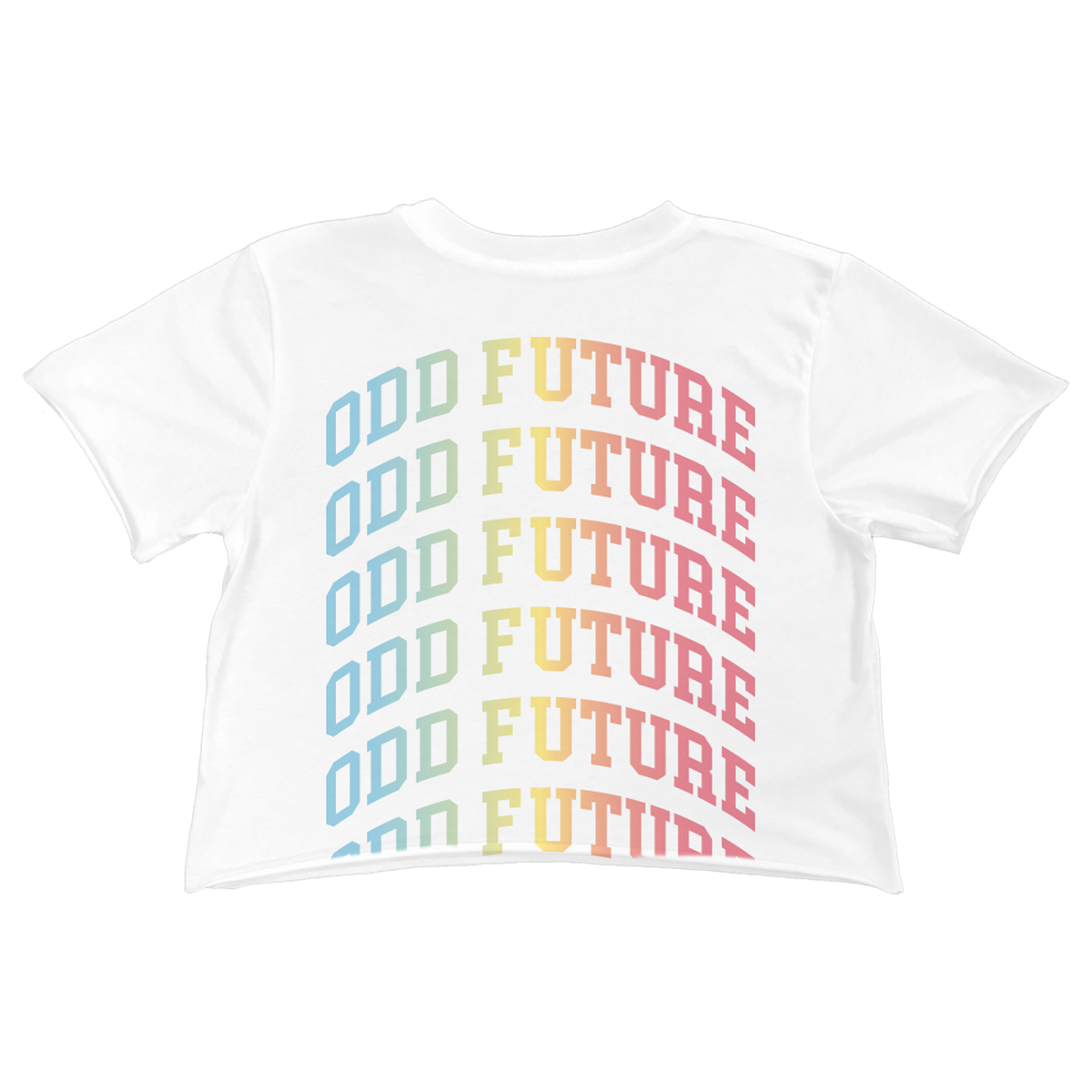 Repeat Rainbow Crop Shirt - White-Odd Future