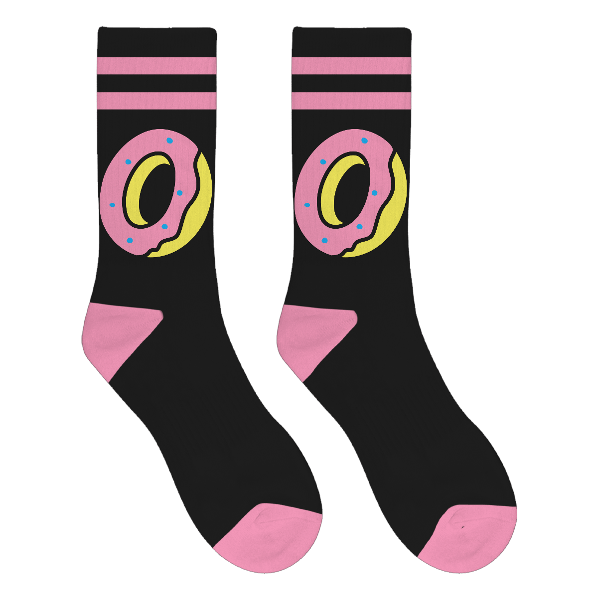 Big Donut O Striped Socks - Black/Pink-Odd Future