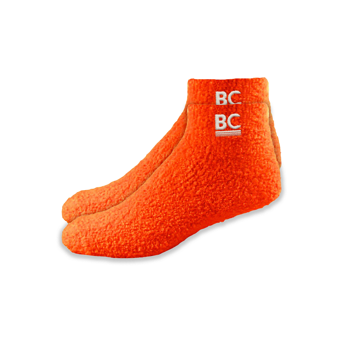 BC Orange Fuzzy Socks