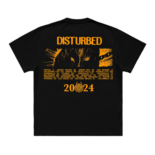 Disturbed Chains 2024 Tour Cities T-Shirt