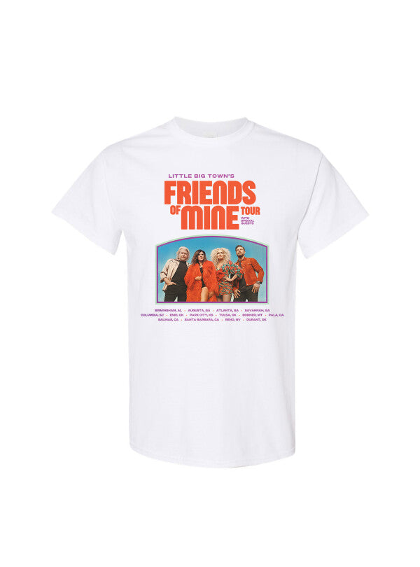 LITTLE BIG TOWN FRIENDS OF MINE WHITE TOUR T-SHIRT