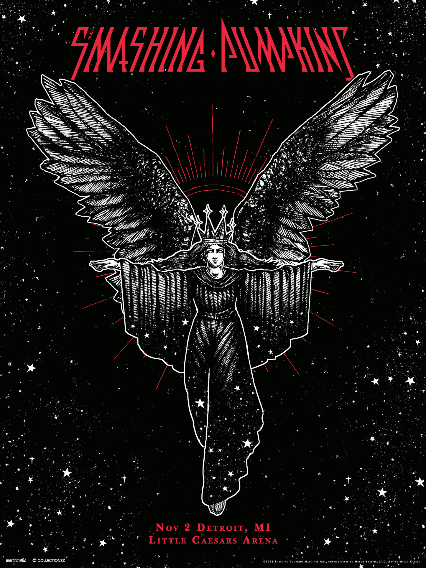 The Smashing Pumpkins Detroit November 2, 2022 Print