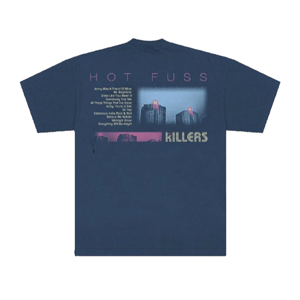 HOT FUSS TRACKLIST MIDNIGHT T-SHIRT