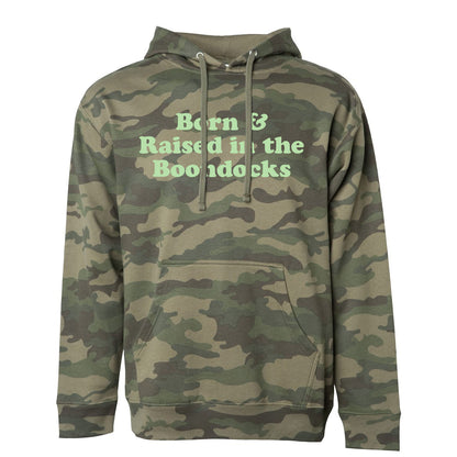 BORN & RAISED IN THE BOONDOCKS CAMO HOODIE