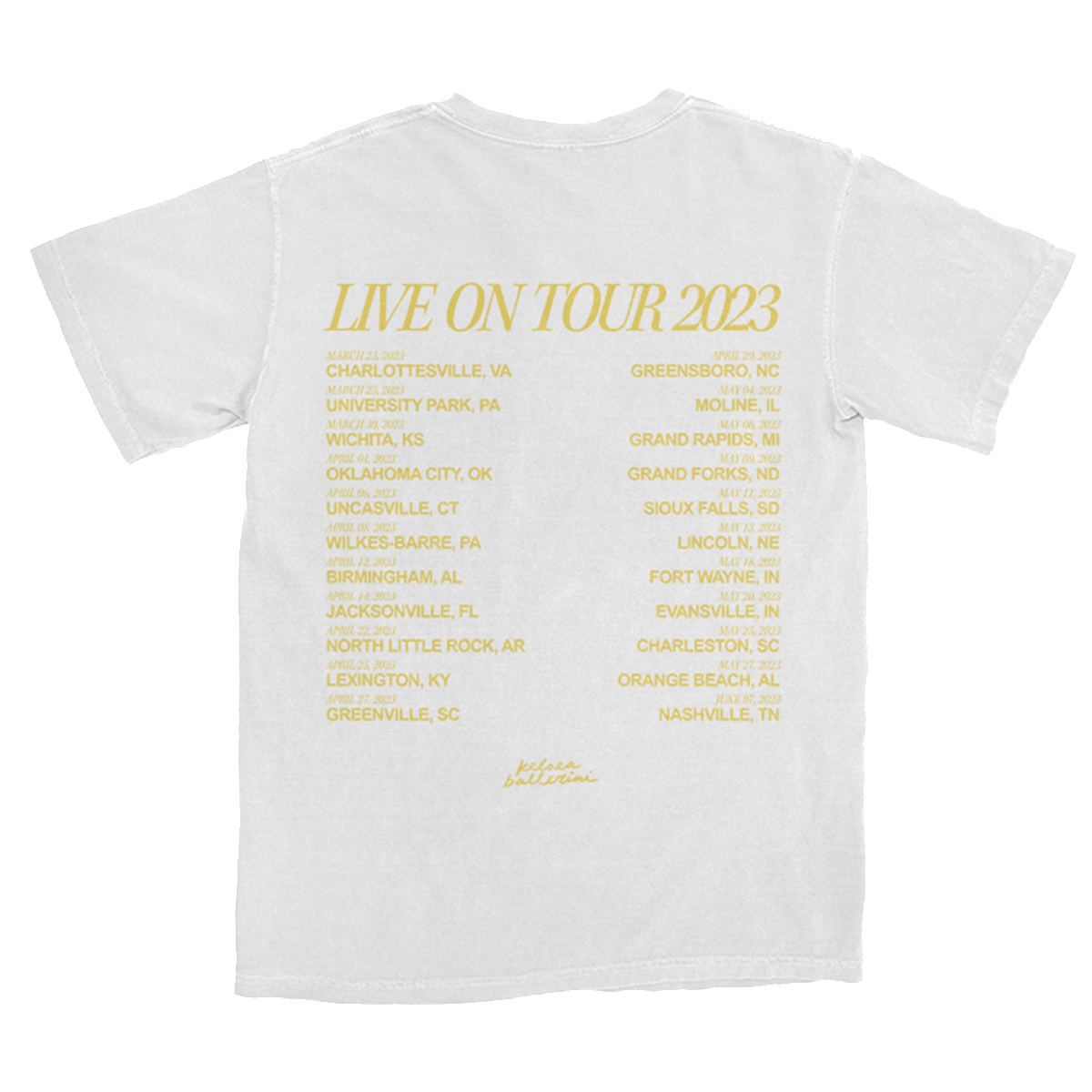 2023 YELLOW RING PORTRAIT DATEBACK T-SHIRT