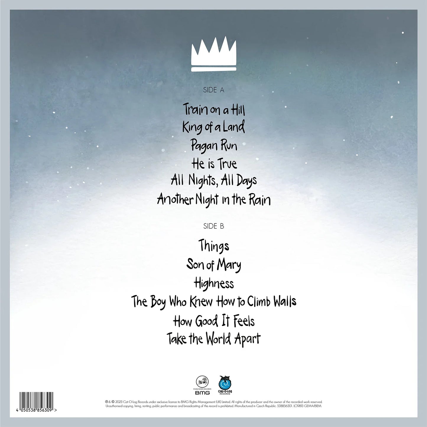 King of a Land Black LP Cover Back
