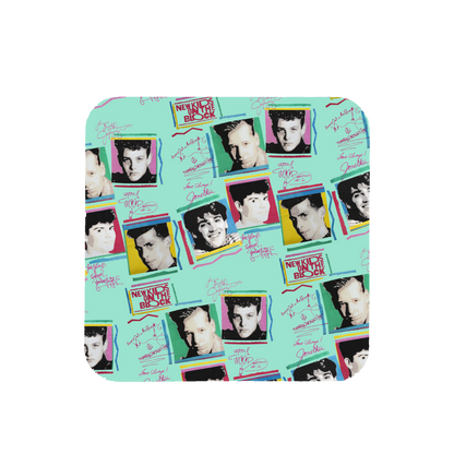 #BHBC NKOTB Vintage Photo Collage Mint Coaster-New Kids on the Block