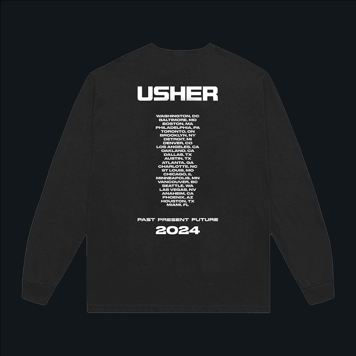 USHER PAST PRESENT FUTURE LONG SLEEVE T-SHIRT