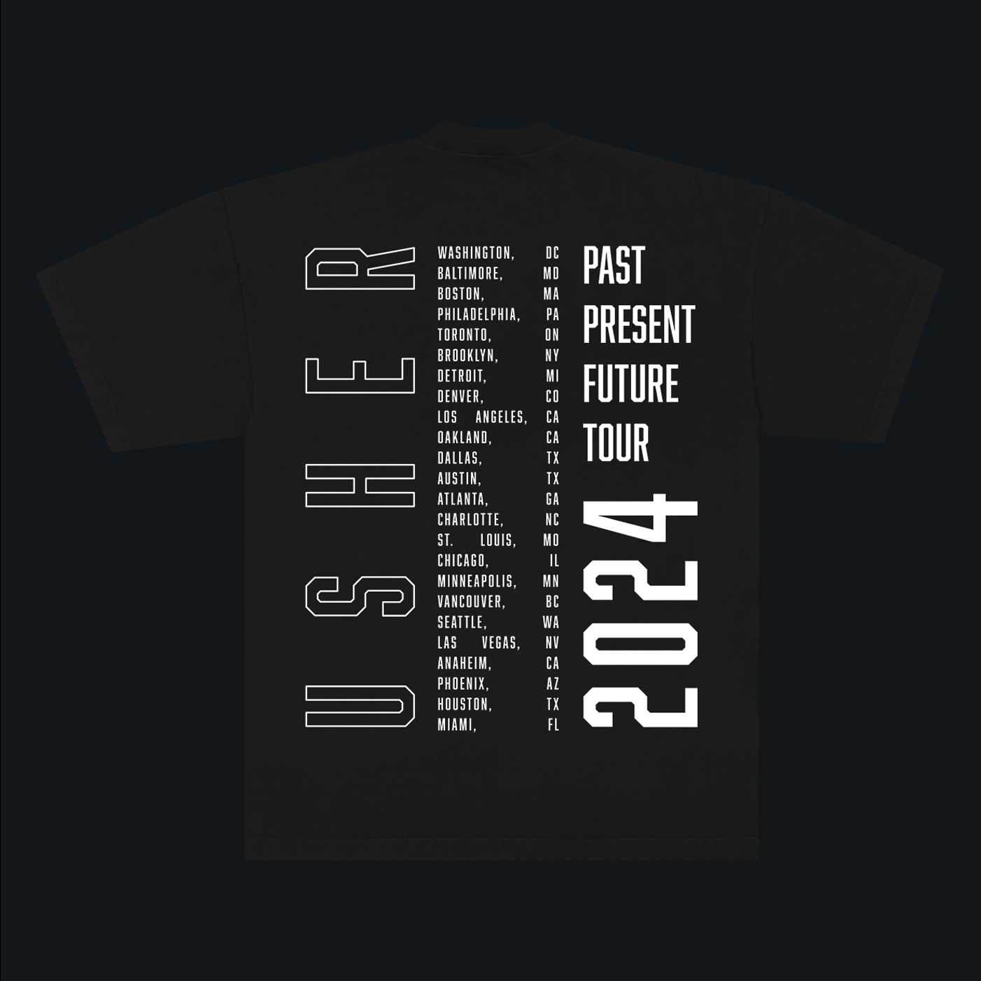 PAST PRESENT FUTURE PHOTO DATE BACK T-SHIRT