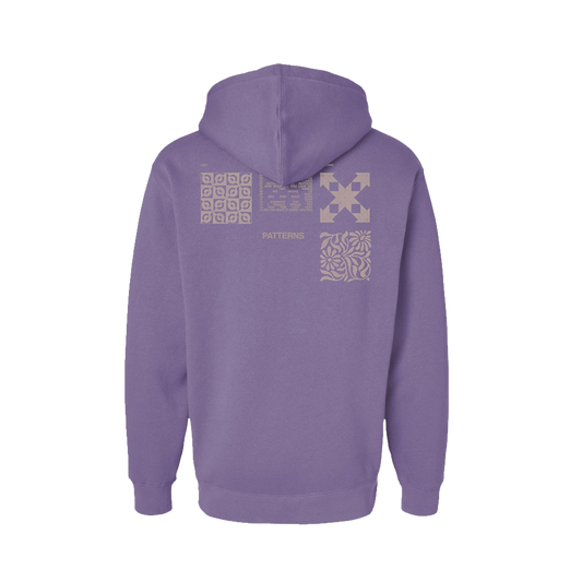 PATTERNS PLUM HOODIE
