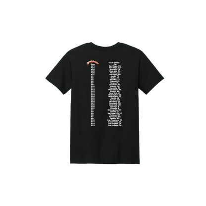 BACKFLIPS TOUR CITIES T-SHIRT - Black
