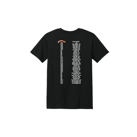 BACKFLIPS TOUR CITIES T-SHIRT - Black