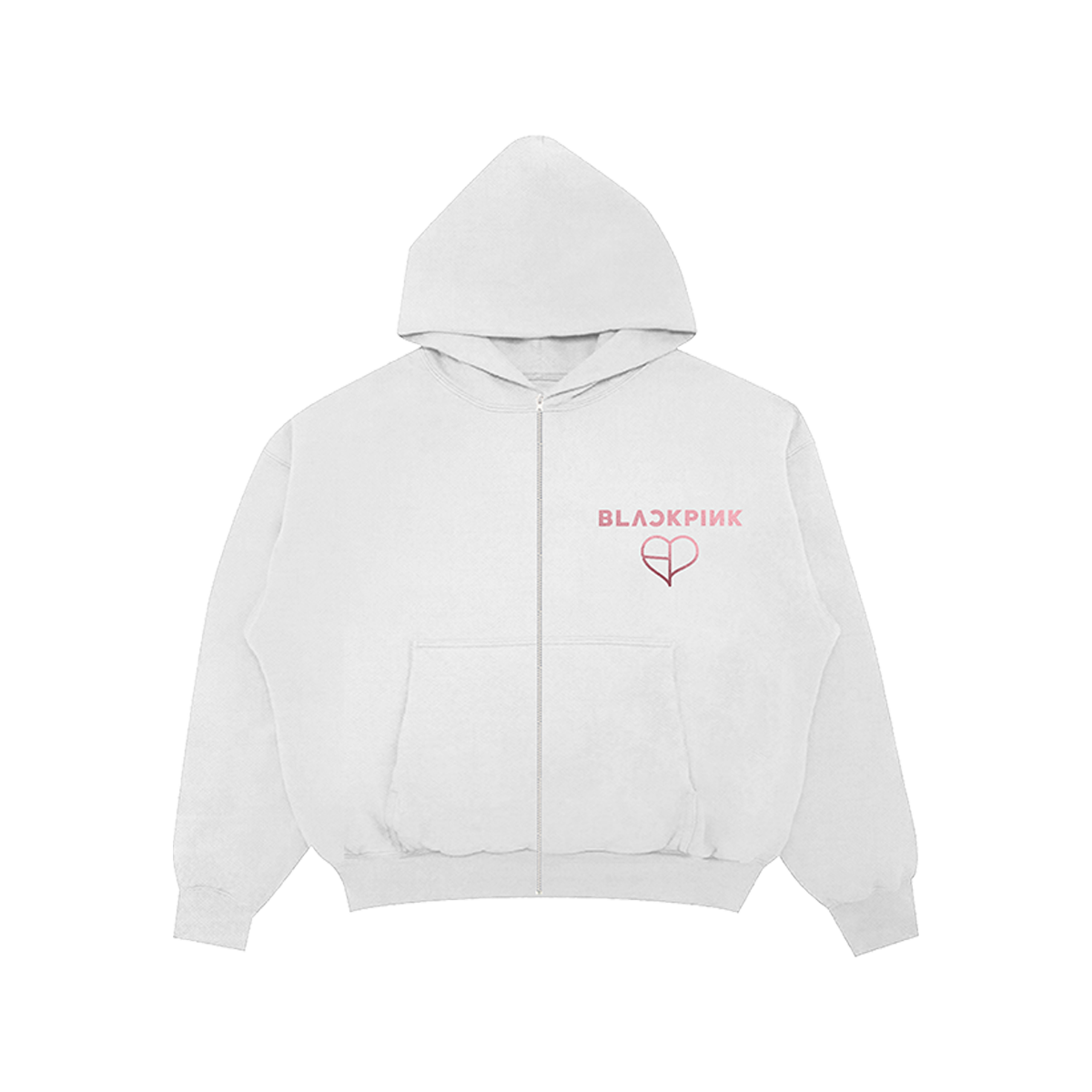 BLACKPINK Foil Zip Hoodie White
