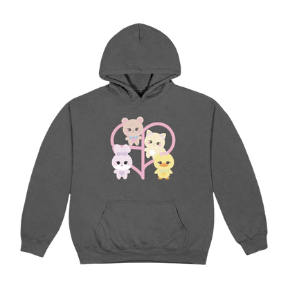 BLACKPINK Character Pullover Hoodie_Grey