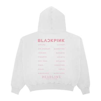 BLACKPINK Foil Zip Hoodie White