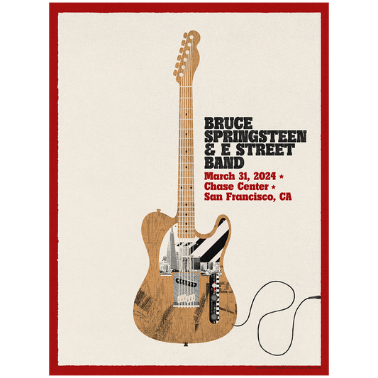 San Francisco March 31 Bruce Springsteen & The E Street Band World Tour 2024 Poster - Limited Edition