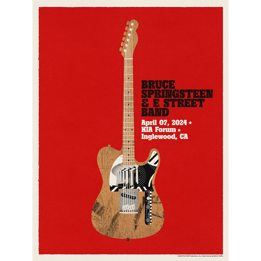 Inglewood April 7 Bruce Springsteen & The E Street Band World Tour 2024 Poster - Limited Edition