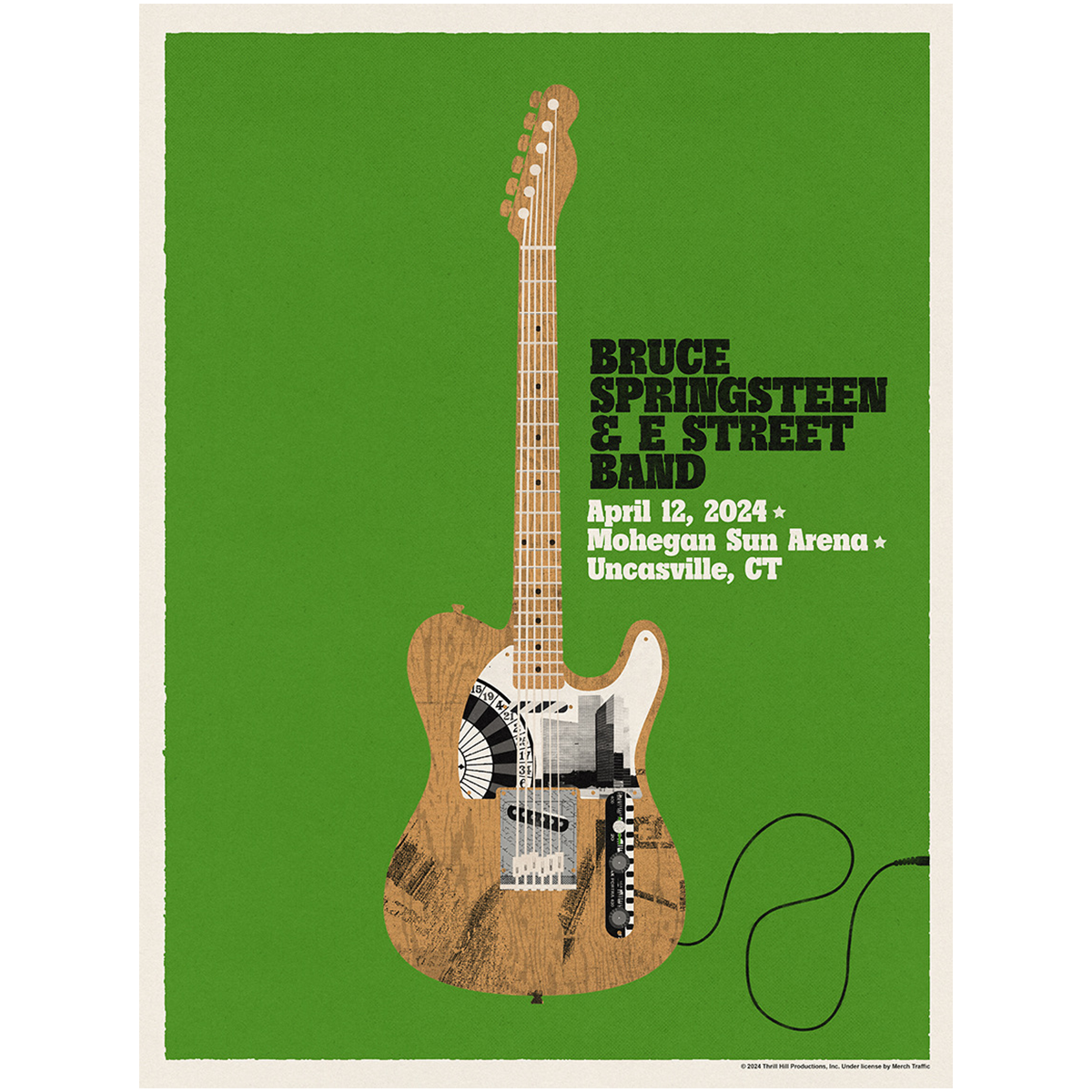 Uncasville April 12 Bruce Springsteen & The E Street Band World Tour 2024 Poster - Limited Edition