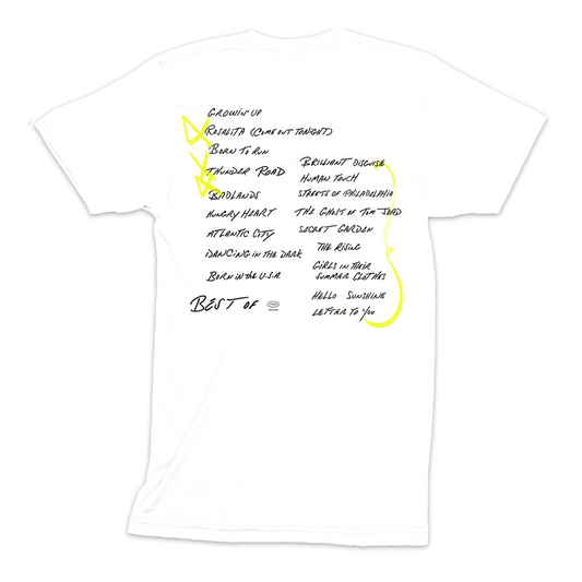 Best Of Bruce Springsteen White Tee