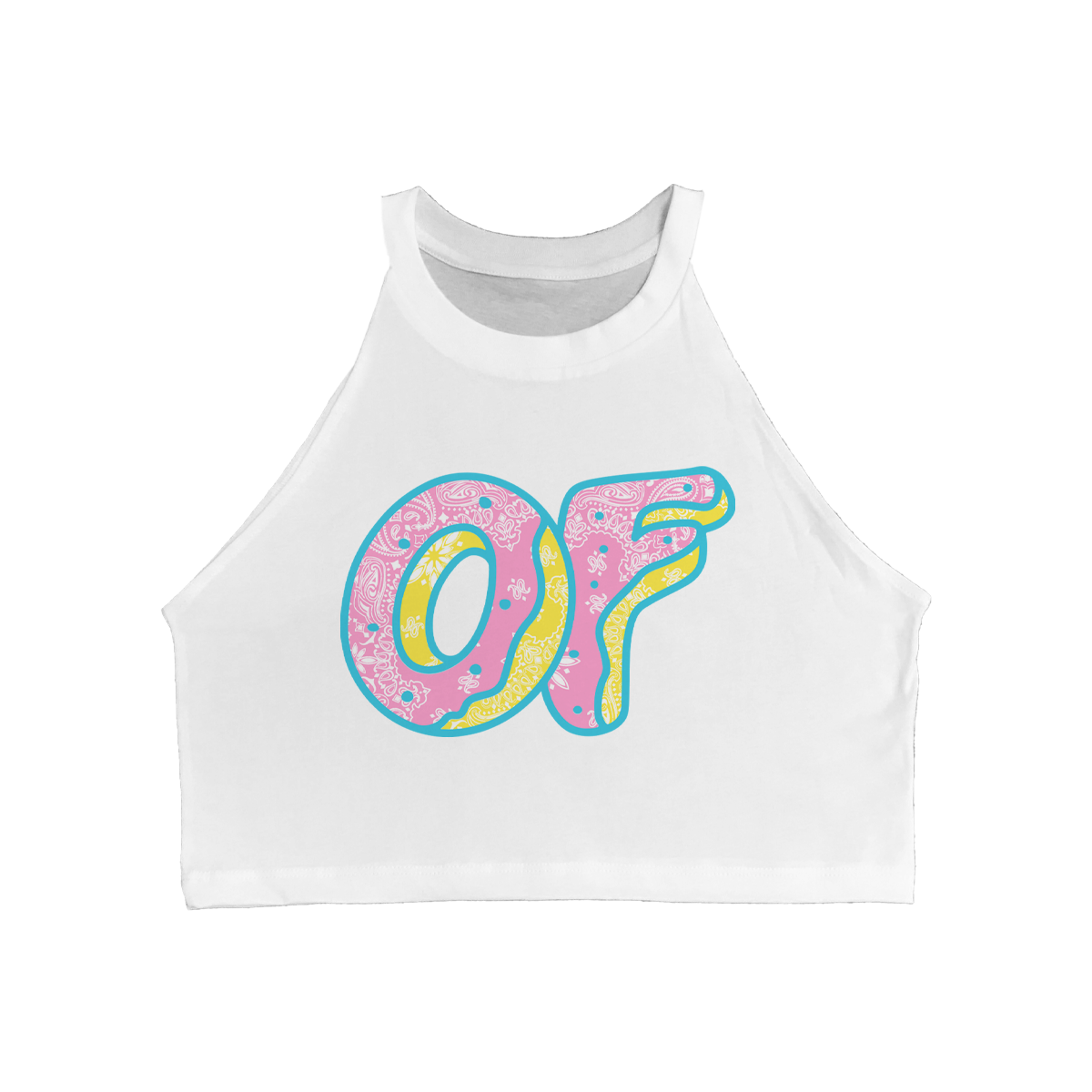 Bandana Donut Logo Cropped Tank-Odd Future
