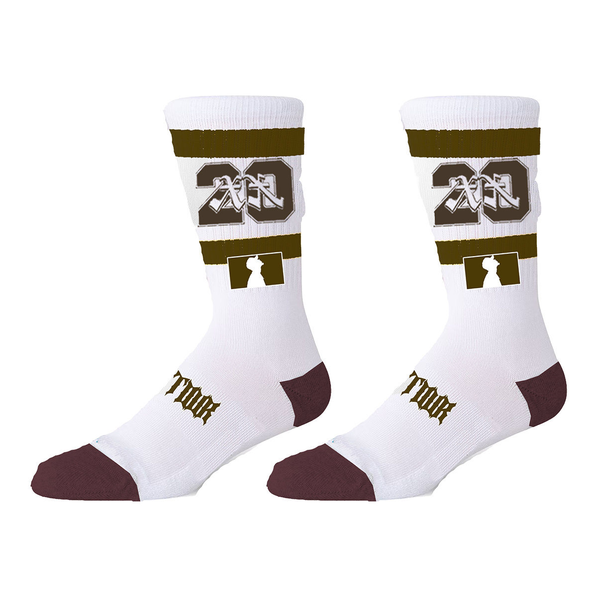 20XX MLB Socks - Brown