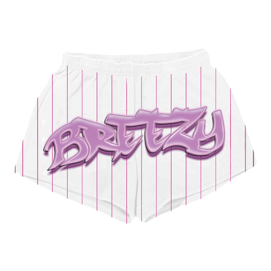 20 Flames Pinstripe Shorts - Pink