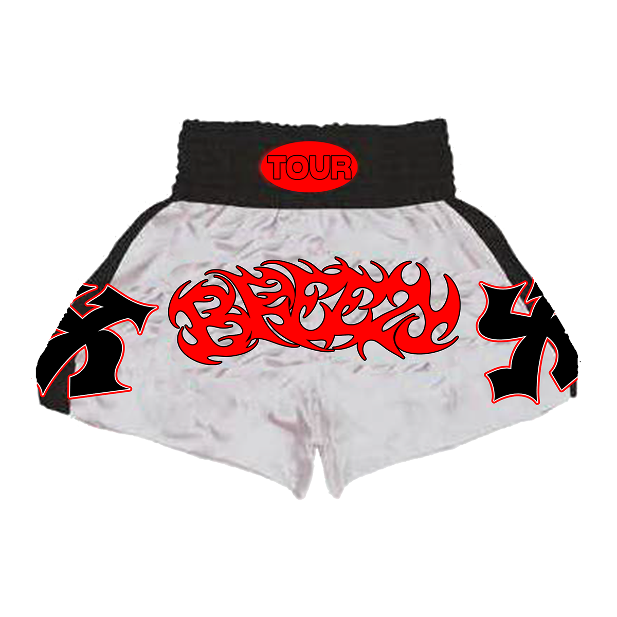 Breezy XX Muay Thai Shorts - Black and Red