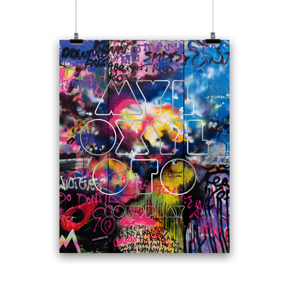 GraffitiWall with darkGreen,  neonYellow, red, blue, purple, beige&orangePatches. A cloudLikeCollection of white, yellow, orange, brightPink&magenta looks like aHeartHadOnce beenThere. On a lightBlueSplotch is anOutline of a??in darkBlue. UP WITH THE BIRDS is writtenNear. We see a lightPink&darkBlueSection withWhiteBehindIt. RainbowColoredBlobs, butDuller. WhiteStripes. A darkRed???like a teardrop. A letter M like a??in lightBlue, yellow&pink. MYLO XYLOTO written inChunky, silverOutline sprayLetters