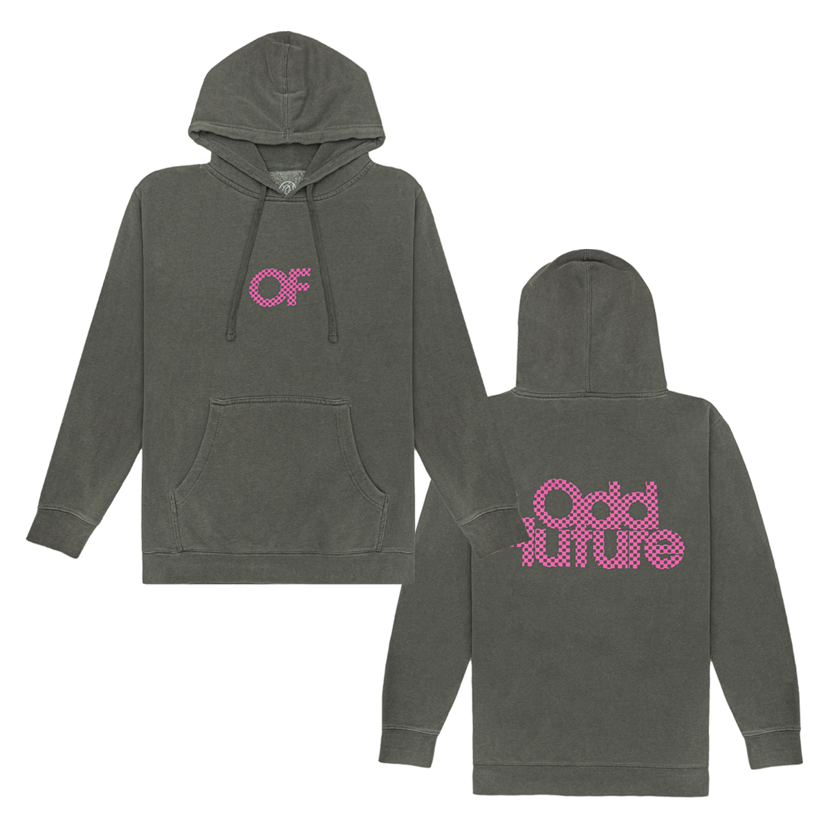 Checker Pullover Hoodie - Black-Odd Future