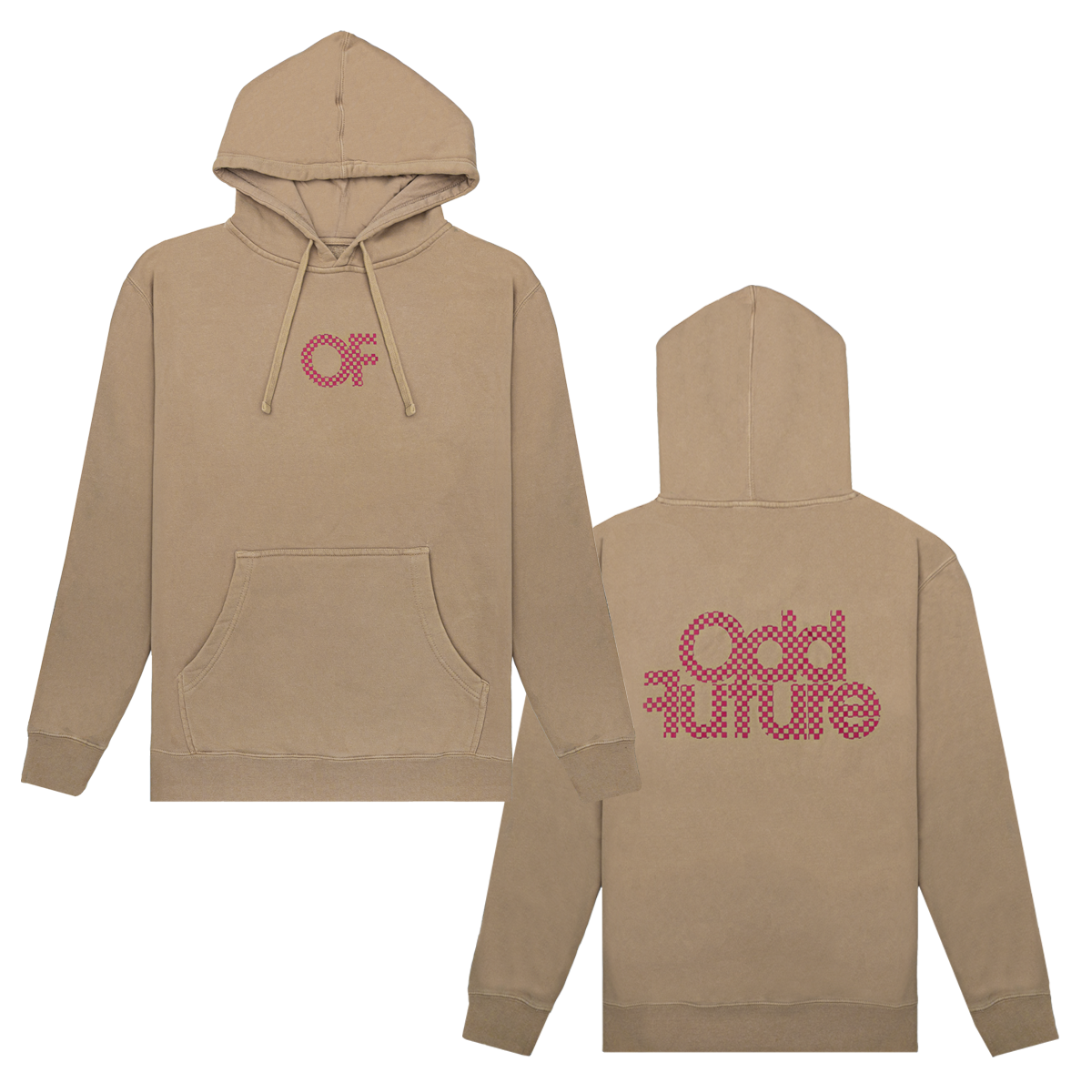 Checker Pullover Hoodie - Sandstone-Odd Future