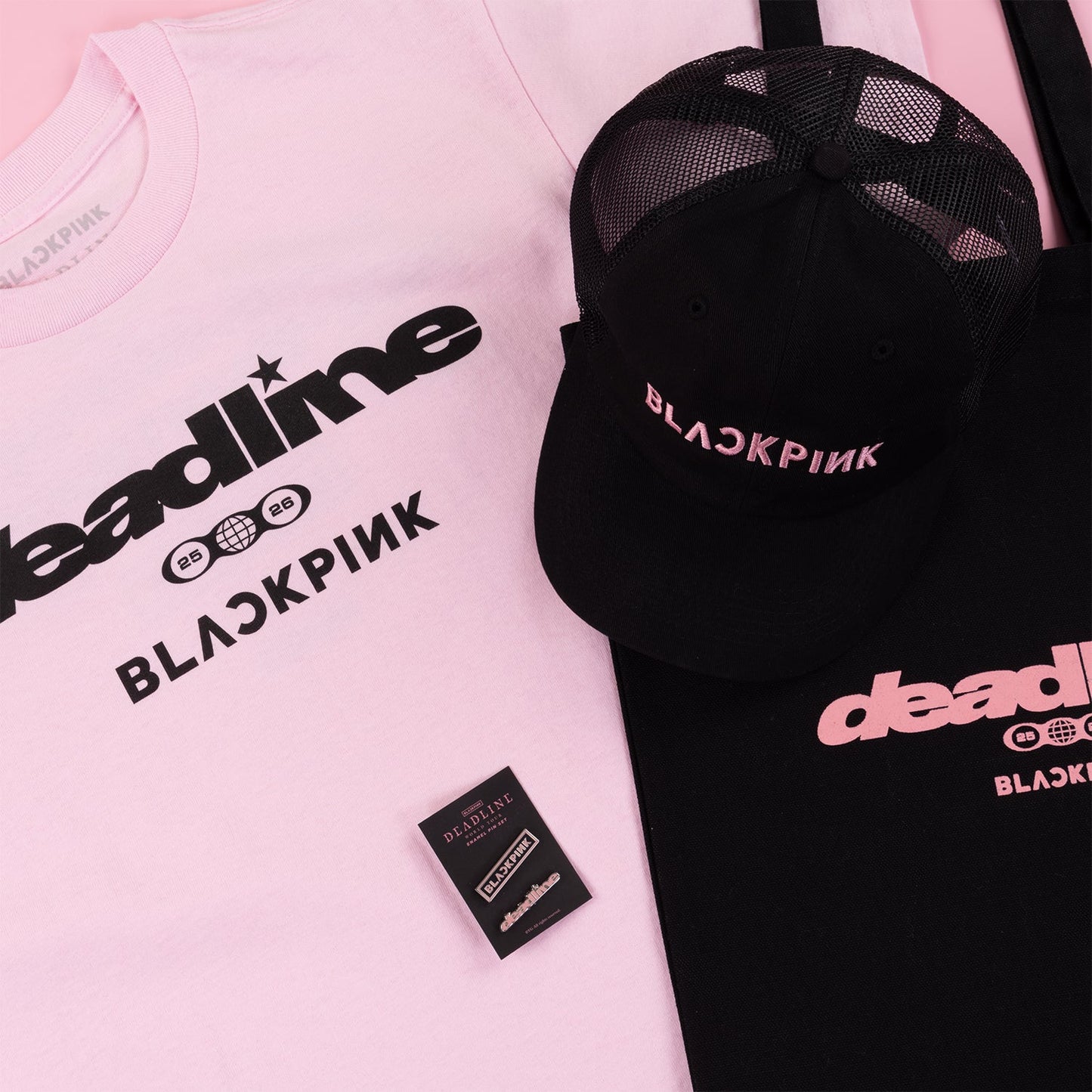 BLACKPINK Cotton Twill Front Trucker Hat