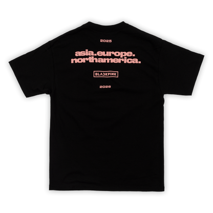 BLACKPINK Continent Logo Tee Black