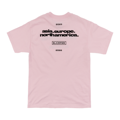 BLACKPINK Continent Logo Tee Pink