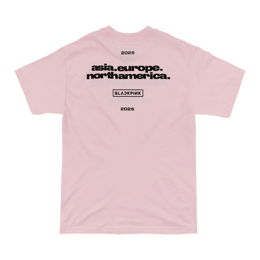 BLACKPINK Continent Logo Tee Pink