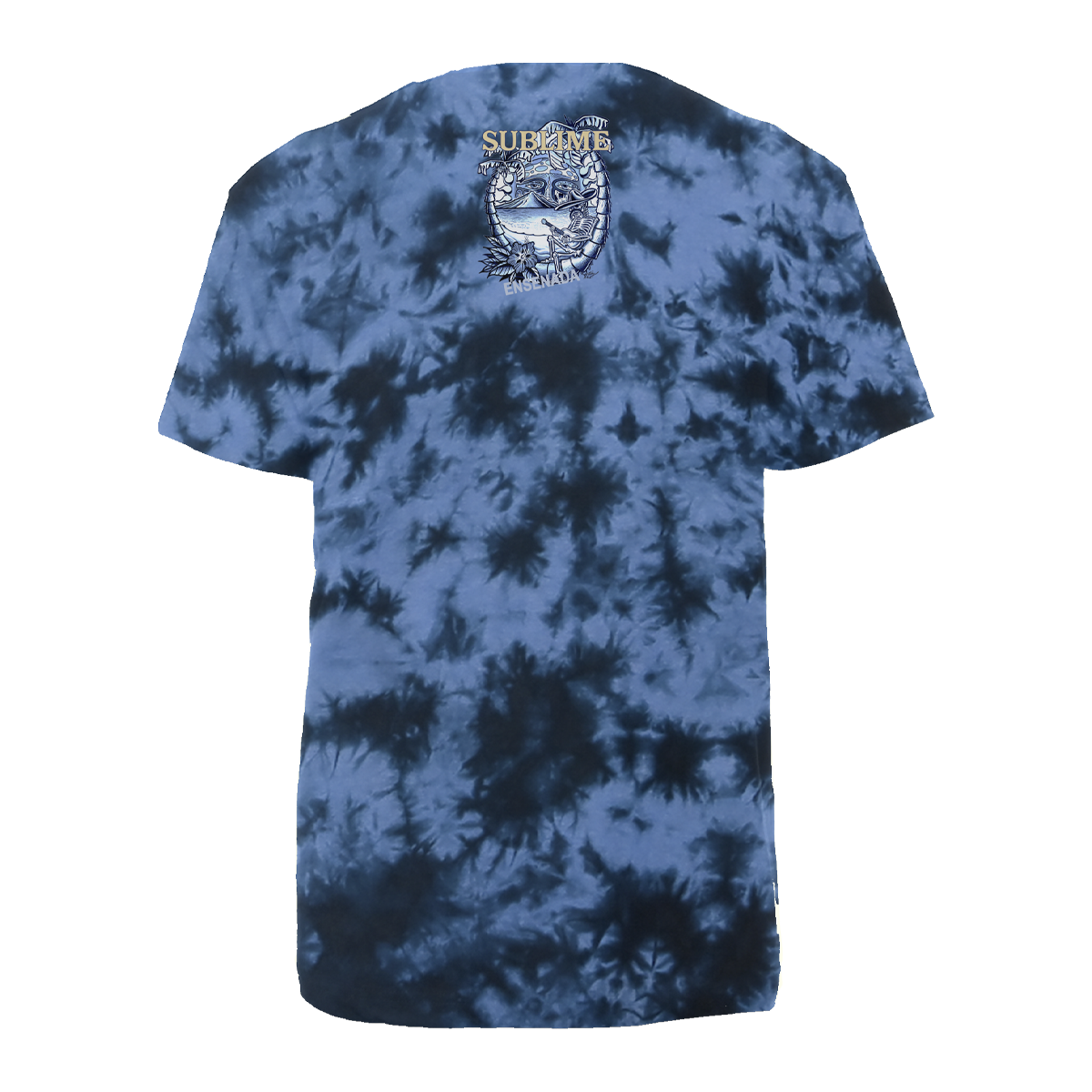 Ensenada Skeleton T-shirt - Blue Tie Dye