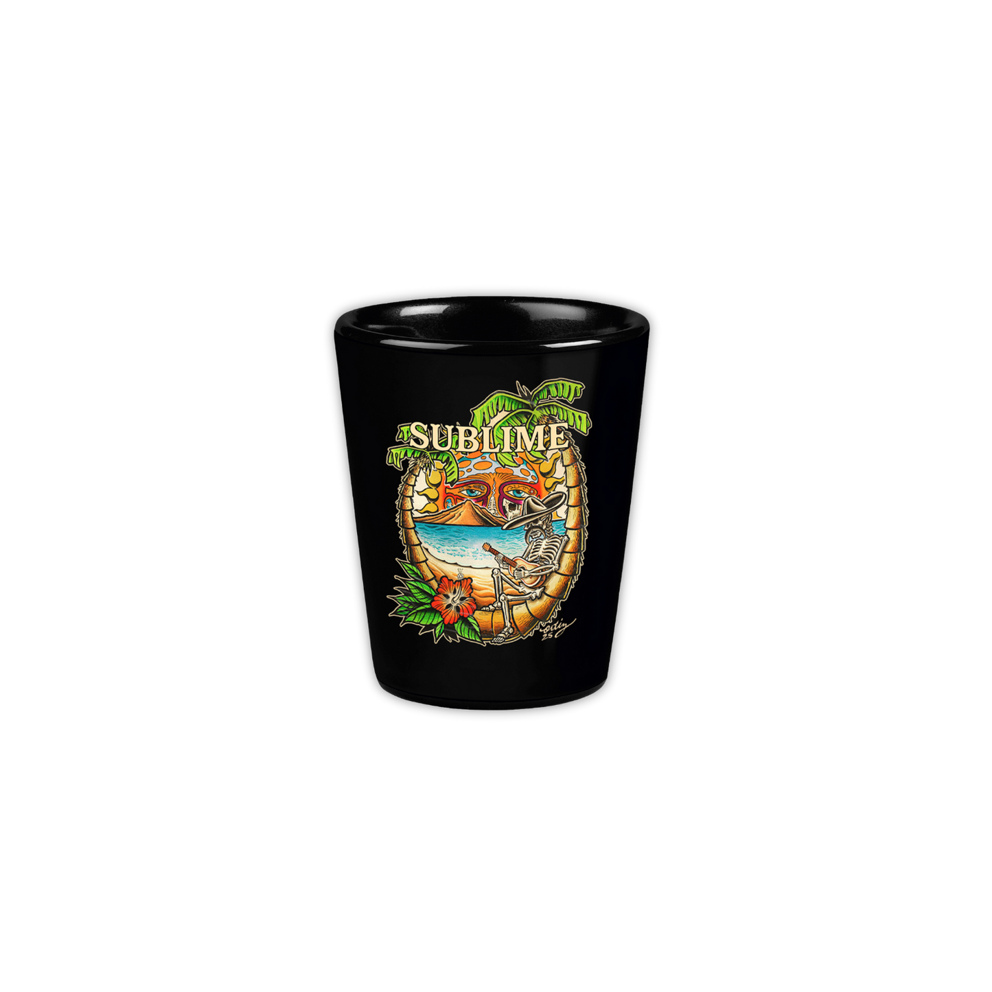 Ensenada Crest Shot Glass - Black