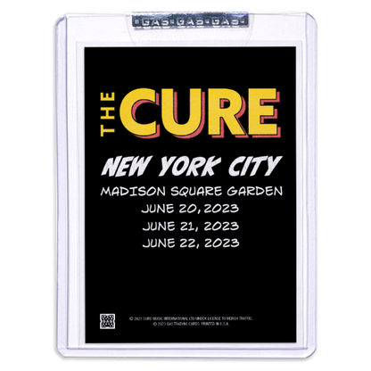 GAS The Cure June 20-22, 2023, New York, NY Trading Card Illustrated by Arian Buhler