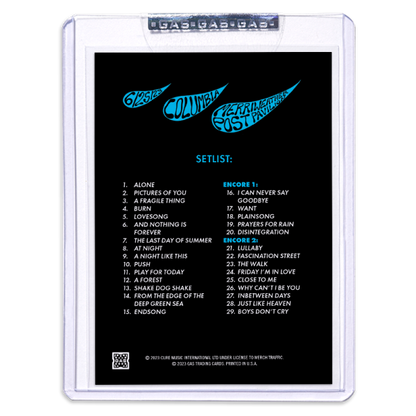 GAS The Cure June 25, 2023, Columbia, MD Trading Card Illustrated by Evangeline Gallagher