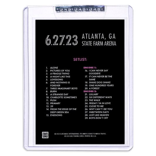 GAS The Cure June 27, 2023, Atlanta, GA 2nd Edition Trading Card Illustrated by Christopher Everhart