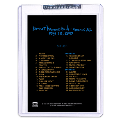 GAS The Cure May 18, 2023, Phoenix, AZ 2nd Edition Trading Card by GIGART