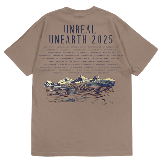 Unreal Unearth 2025 Guitar Tour Tee